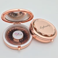 

Muting Custom Eyelashes Box Mirror Lashes Case Wholesale 3D False Eyelash Packaging Mink Lash Vendors With Private Label