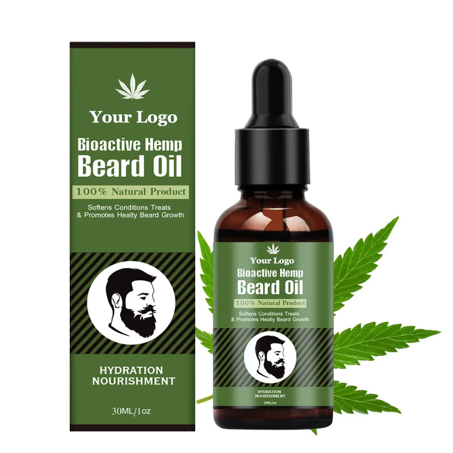 

Private Label organic natural cbd hemp beard oil hair growth oil OEM for men