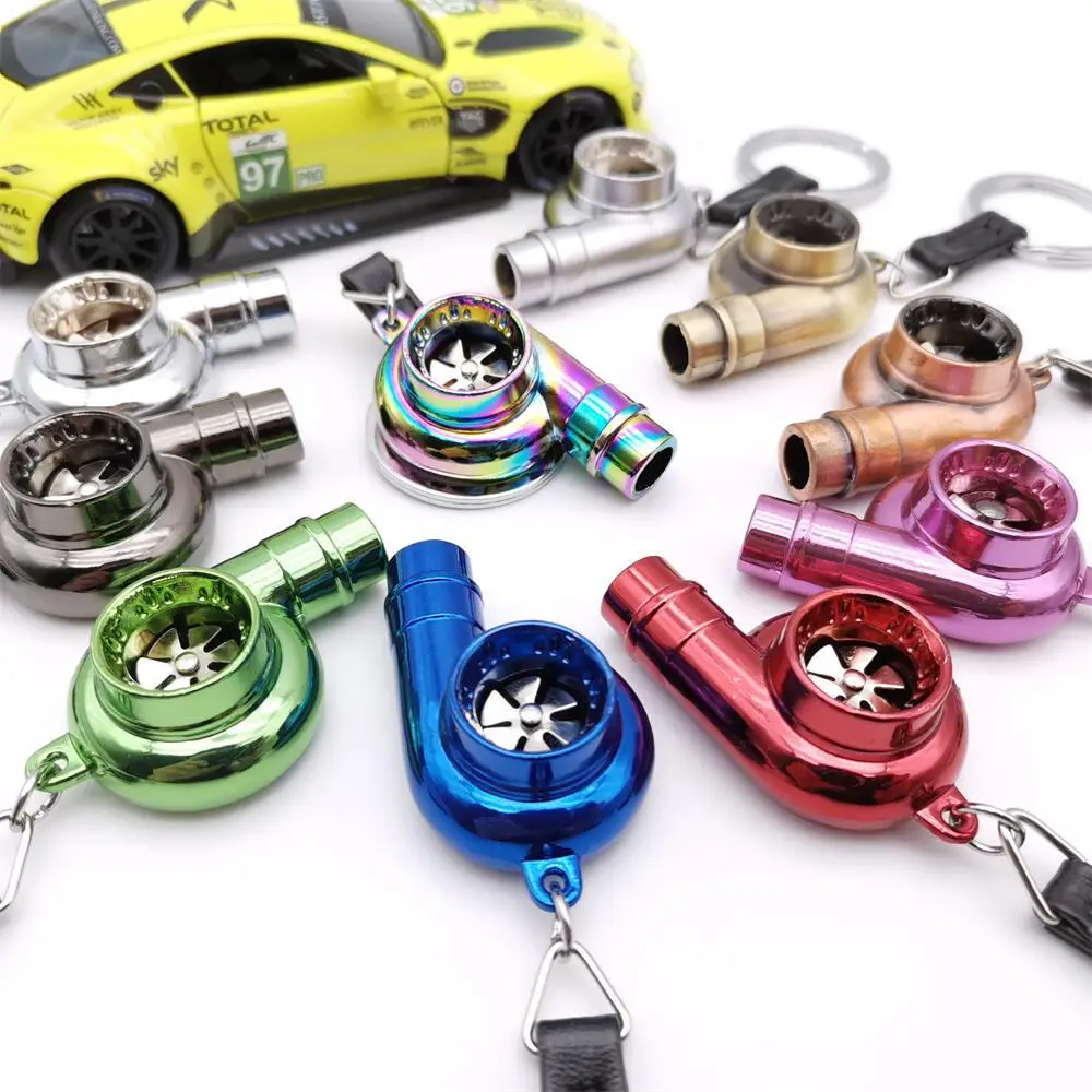 

Fashion Creative Auto Parts Models Spinning Turbo Keychain Key Chain Rings Fashion Accessories