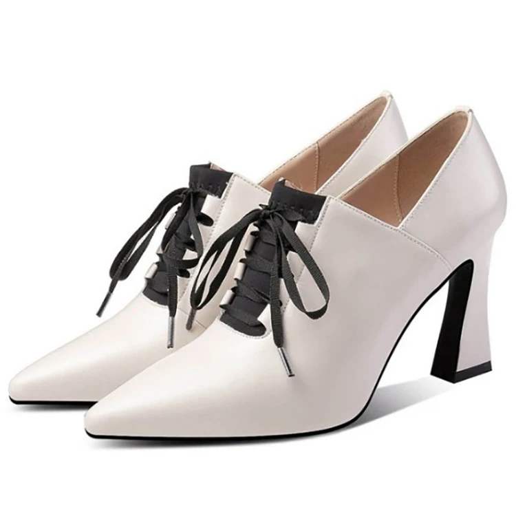 

Lace up Custom Womens Shoes Women Genuine Leather Shoes