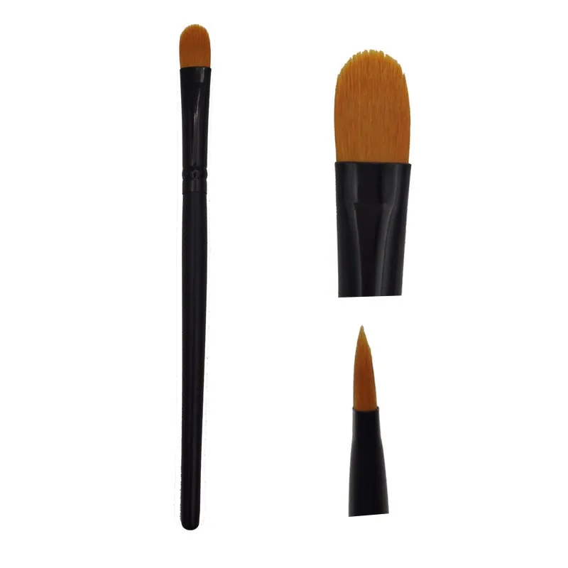 

Kuulee Custom 15cm Black Wood Makeup Eye Brow Brush, Black+brown