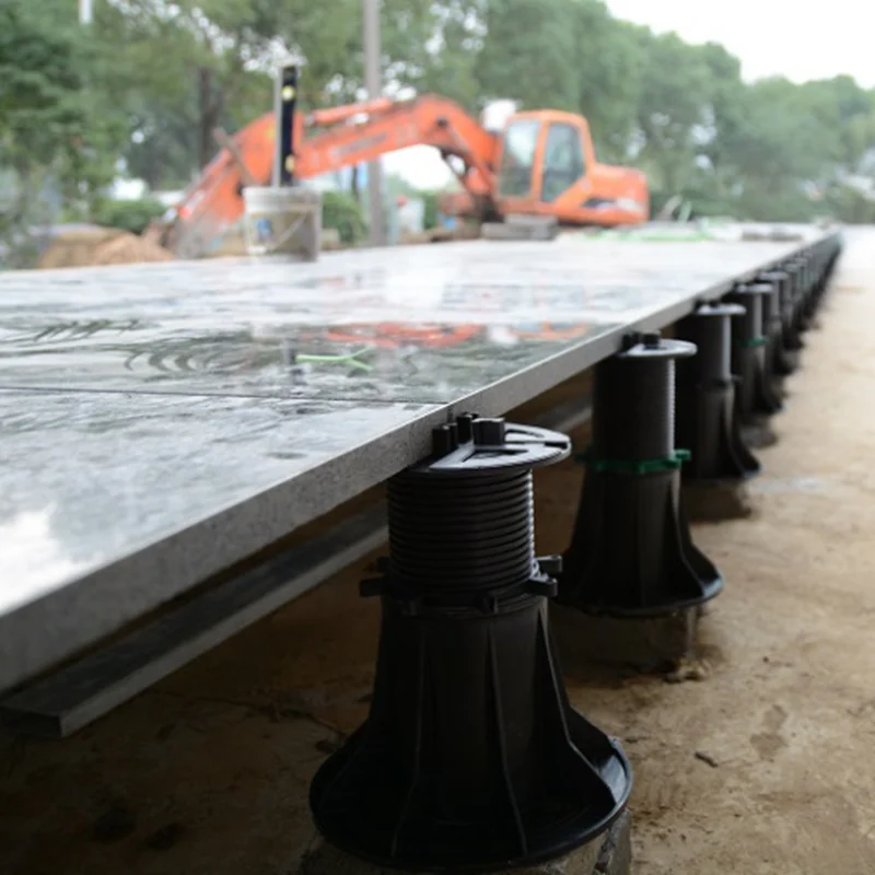 Height adjustable deck joist support pedestal