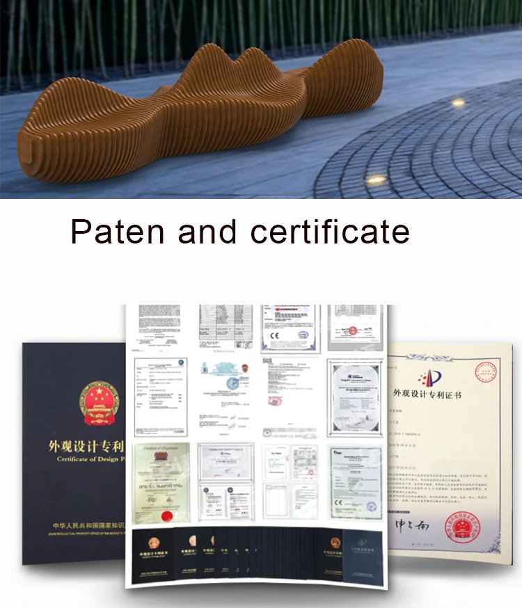 Y677b Wood Sliced Public Chair Luxury Highgrade Decoration Business