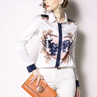 

Women clothing manufacturer in stock cheap casual new style summer long sleeve print floral fashion elegant women blouse