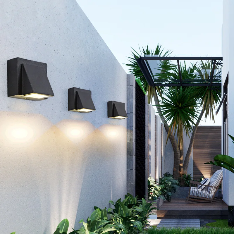 Modern waterproof outdoor long strip led modern outdoor wall lamp up down light outdoor wall light