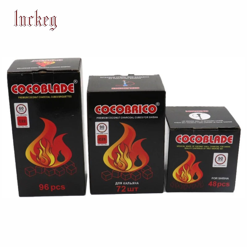 

7500j/h Natural coconut shell Hookah carbon, Black