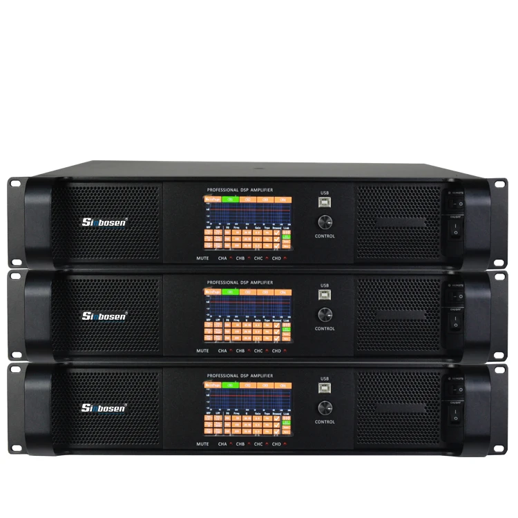 

Pro amplifier DSP-10Q 1000W power 4 channel active amplifier module dsp amplifier, Black brand name amplifier