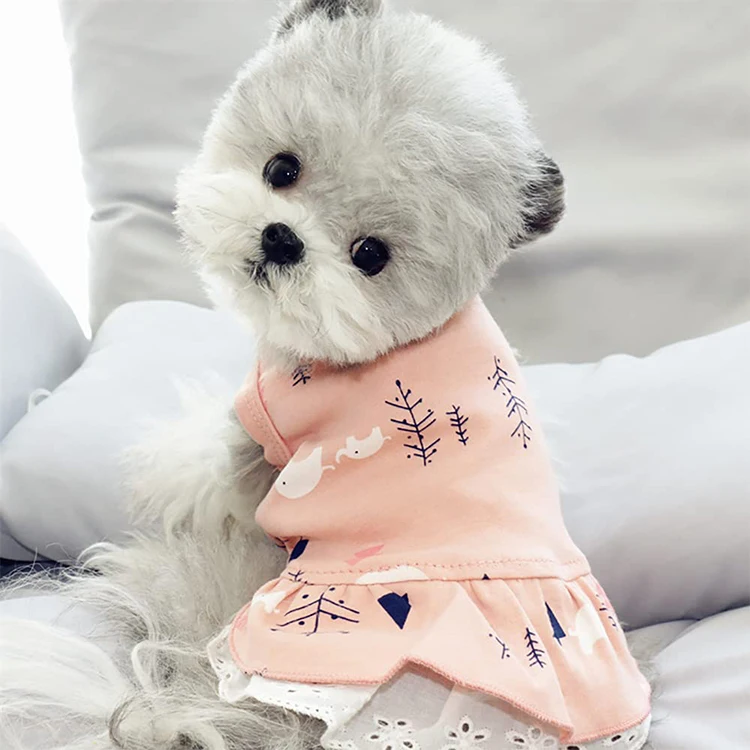 

New Design Selling Best Dog Dress Animals Pet Clothes Cute Cartoon Princess Dog Dress For Small Dog For Daily Life Birthday, Yellow pink