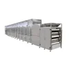 304 stainless steel tea moringa leaf black solfier fly larvae microwave tunnel mesh belt dehydrating machine high efficiency.