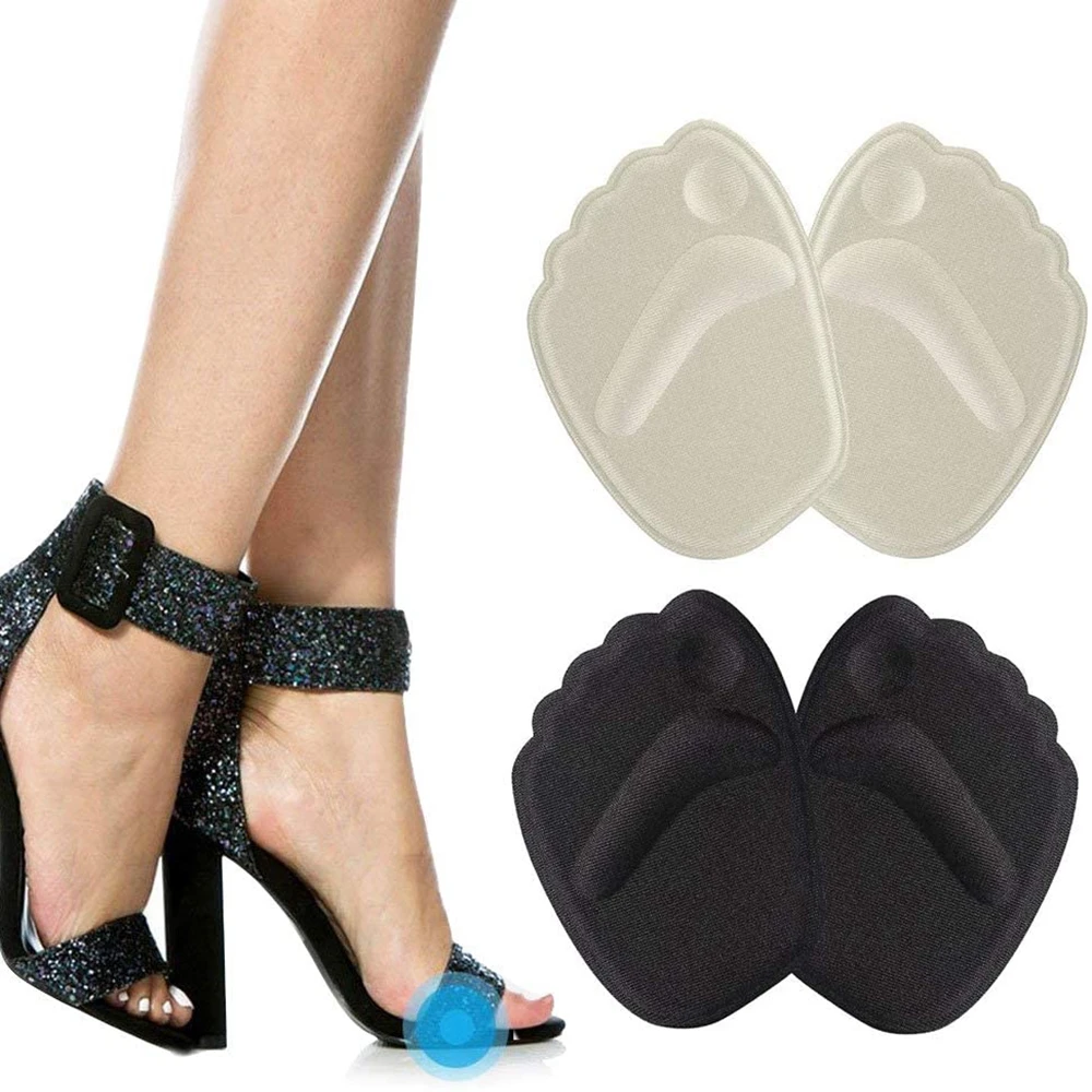 

Anti Slip Foot Cushions Pads Forefoot Insert Insoles Ball of Foot Cushions for High Heels Shoes, Pain Relief for Women and Men, Beige black