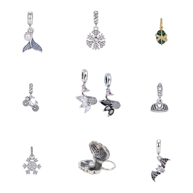 

Wholesale high quality 925 silver fashion zircon charm pendant suitable for women bracelet necklace for Pandora charm