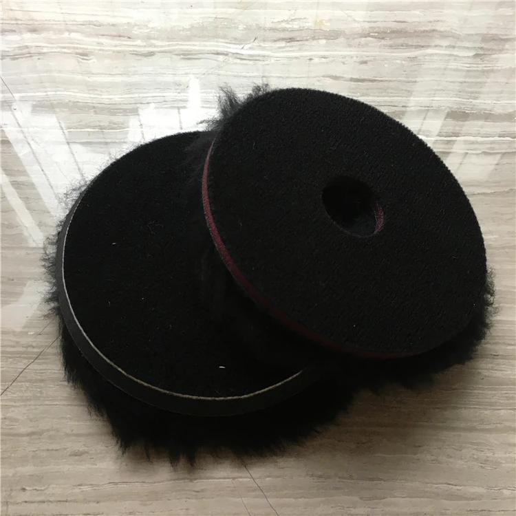 

Japan lambswool Polishing wool buffing pads with black coarse wool, Black blue orange maroon green gray yellow