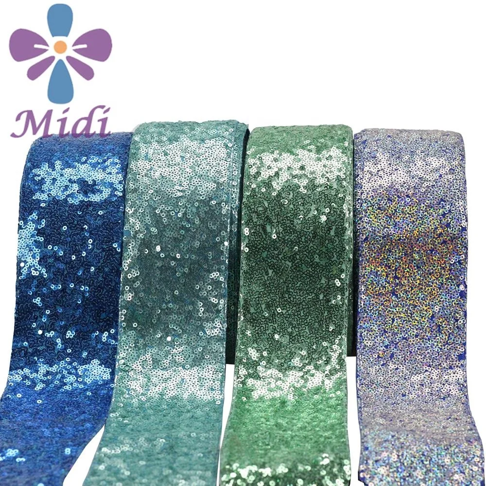 

Wholesale Stock Ribbon 3 inch Sequin Ribbon Trim