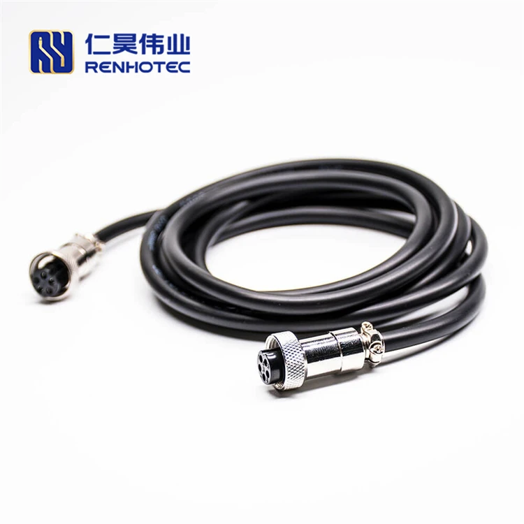 

DC Power Supply GX16 5 Pin Connector Cable Corsets Straight Female to Female Solder Type For Cable 3M