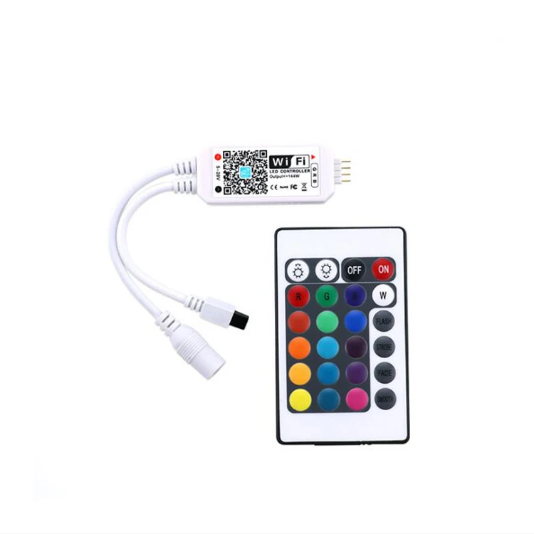 

24 key Controlled Professional Design DC12V Strips Smart Module RGB LED Strip Dimmer Mini Wifi Controller