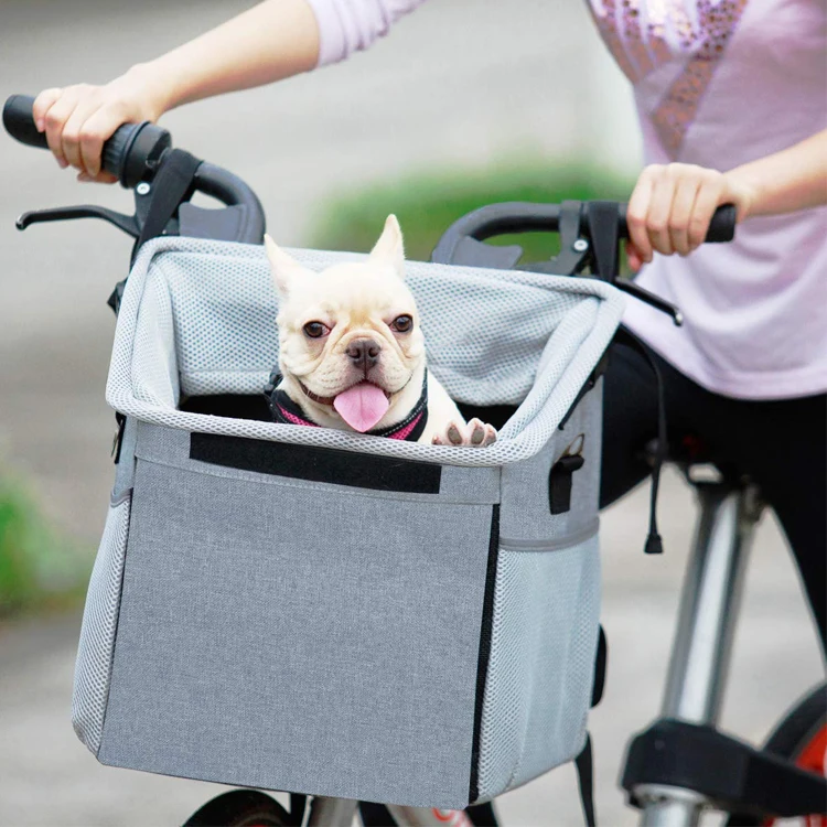 

Hot Selling Portable Travel Bicycle Pet Car Pack Dog Carrier Bag Soft Cute Bicycle Outdoor Factory Wholesale Dog Travel Carrier, Grey, pink