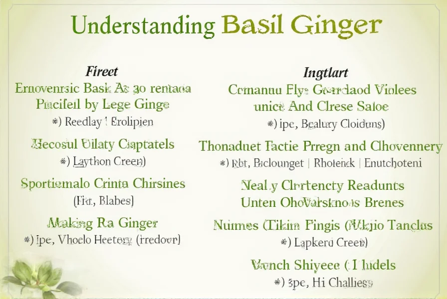 Seasonal basil ginger menu featuring summer and winter dish variations