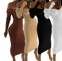 

Sexy Women Club Party Wear V Neck Knitted Dress