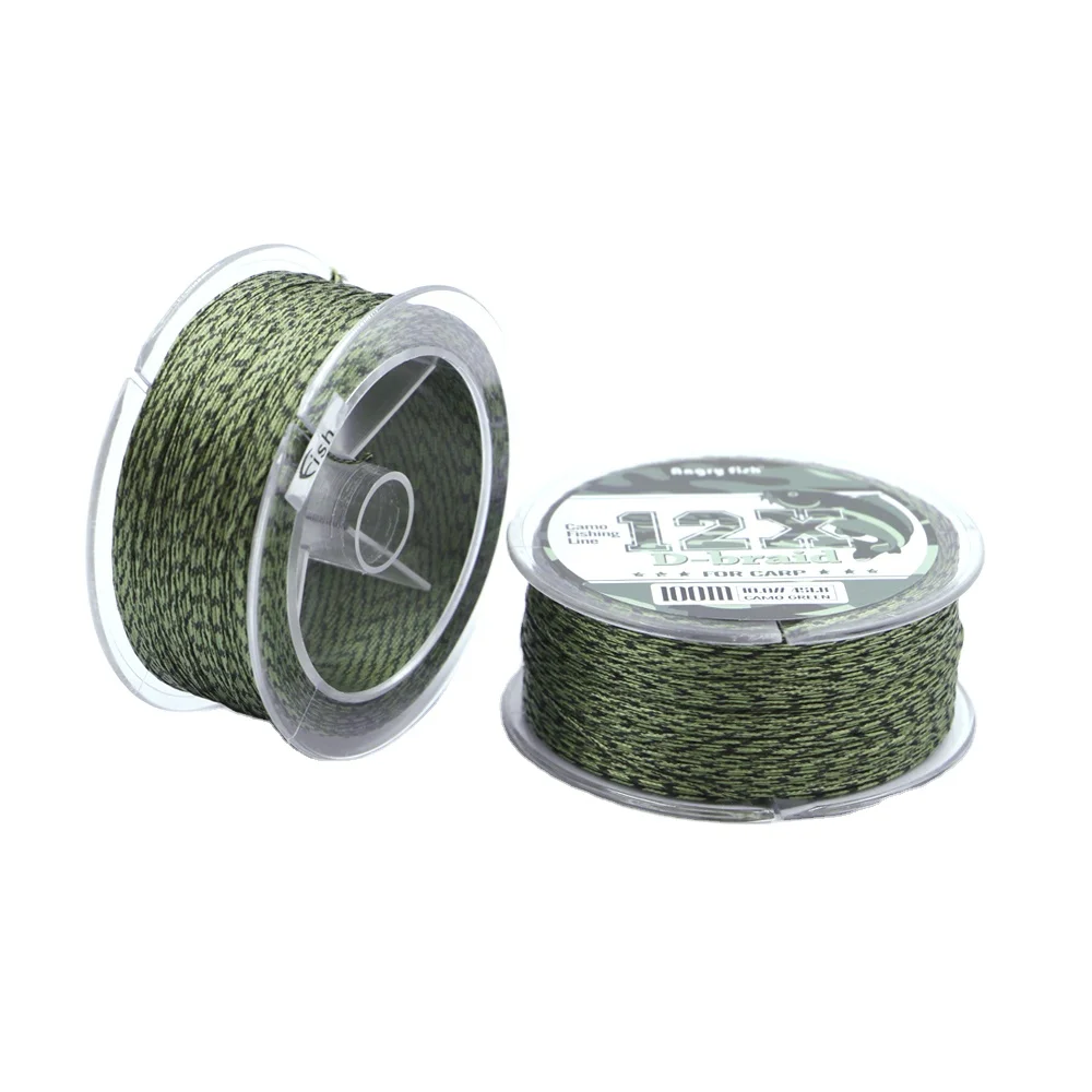 

Camouflage green Carp fishing line 12 strands fishing braided line 100m 60LBS