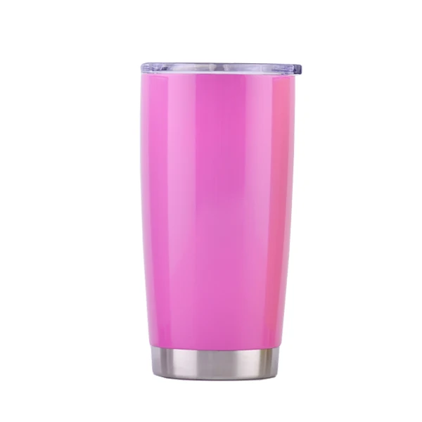 

20oz Leak Proof 18 8 Stainless Steel Tumbler Mug Flasks Hot Drinks Cup Laser Print White tumbler cups