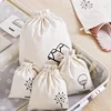 Wholesale cotton fabric drawstring jewelry bag for packing