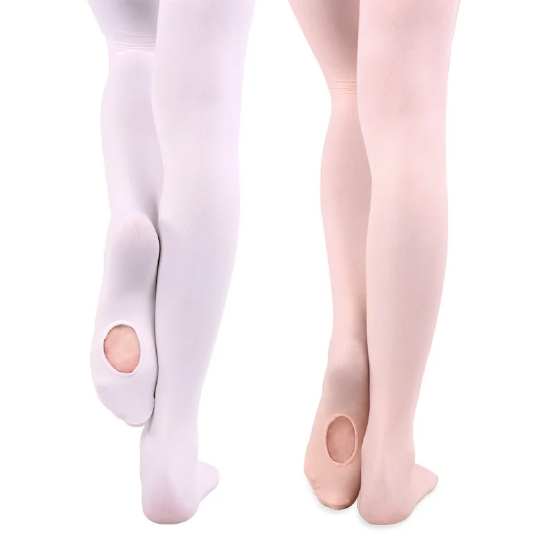 

High Quality Low Price Factory In-stock Free Sample Convertible Ballet Tights With Hole Dance Tights Kids Stocking, Custom color