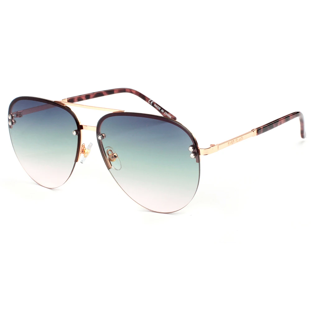 

Metal oversized fashion rimless polarized wedding party sunglasses