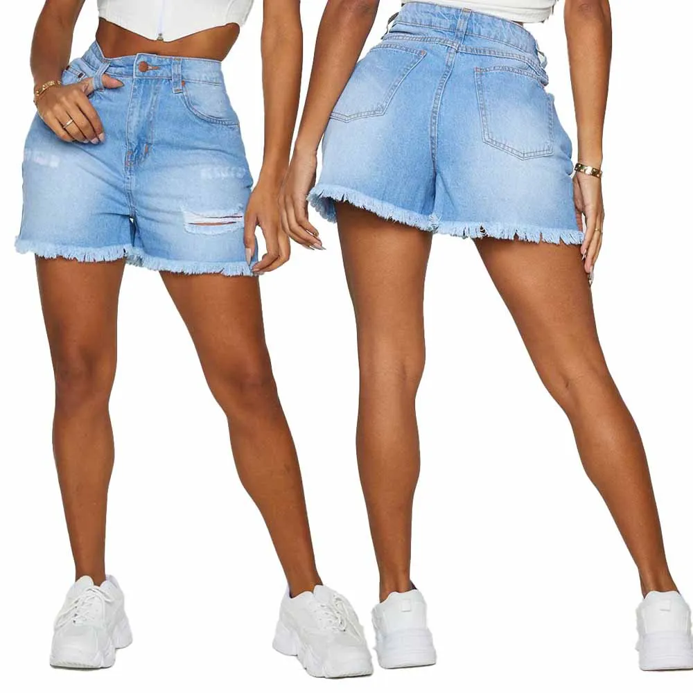 

hot style summer hot pants ripped denim shorts womens jeans, Light blue, black, dark blue