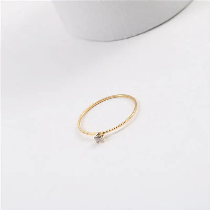 

Gold Plated Ring Dainty Zirconia Rings Rings Jewelry Women