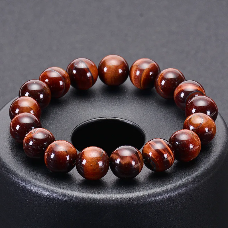 

Natural Red Tiger Eye Single Bracelet Tiger Eye Stone Bracelet, Picture
