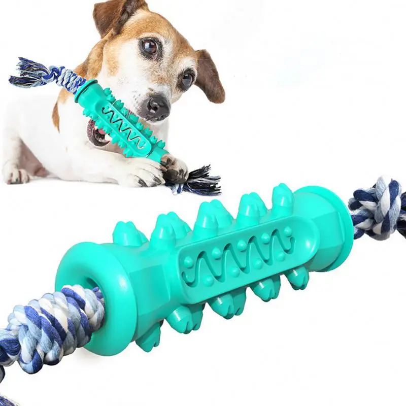 

Funny Dog Teeth Cleaning Stick Molar Chew Pet Toys Dog With Dog Chew Cotton Rope interactive toy, Lake blue,green,yellow