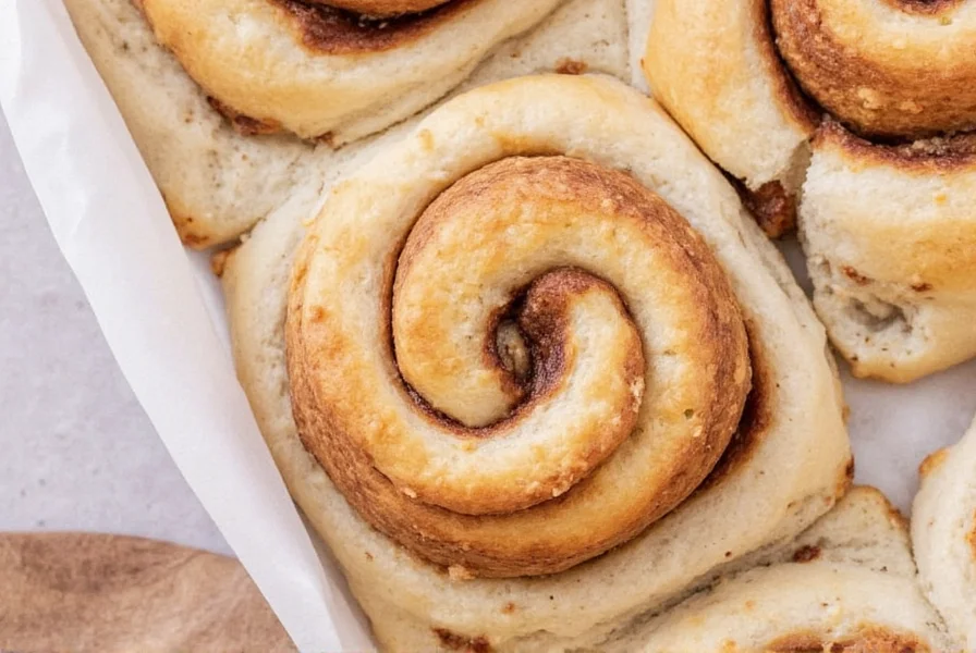 Perfectly baked cinnamon rolls with melted icing drizzled over
