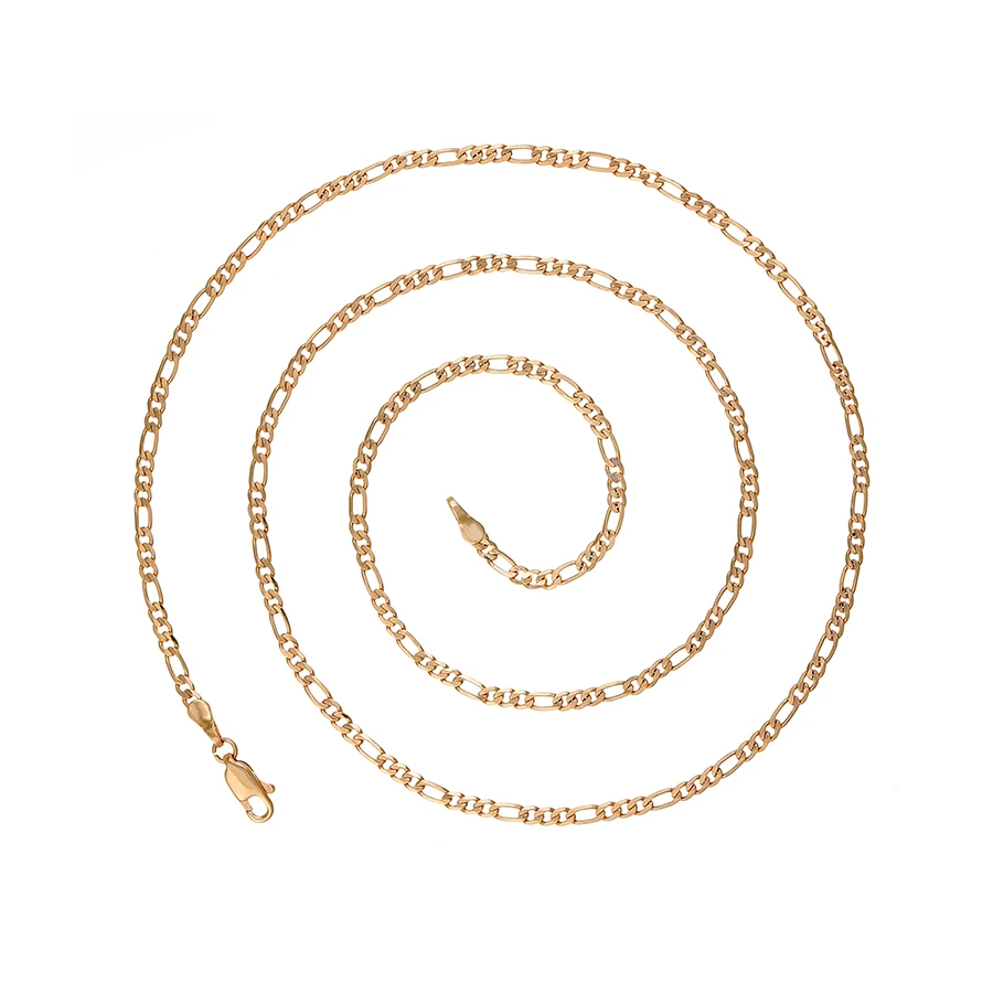 

46990 xuping new arrival elegant design women 18K gold plated gold 60cm long cuban link chain necklace