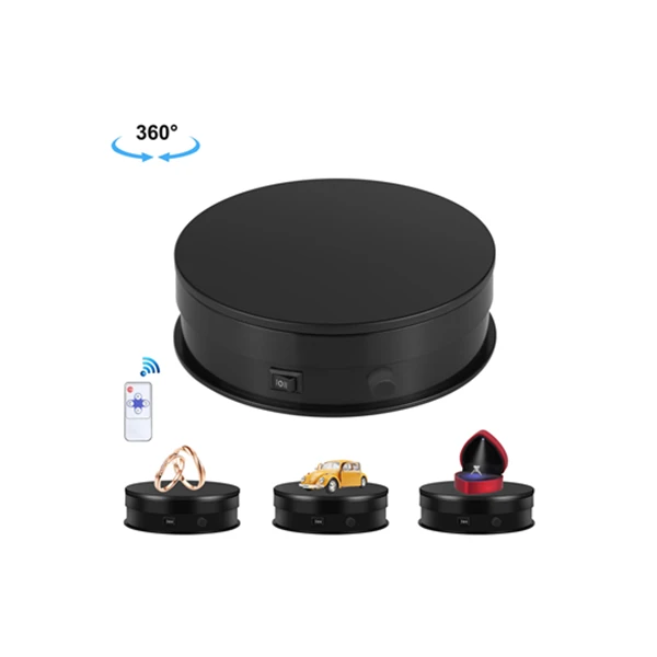 

Original PULUZ 15cm Black Adjustable Speed Display Stand Photography 360 Rotating Turntable