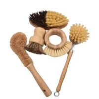 

All Nature Wooden Bamboo Beech Wood Bottle Bowl Vegetable Eco Friendly Kitchen Potato Pan Dish Cleaning Brush