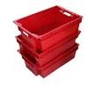 Cheap stacked and nested plastic container box for meat and fish