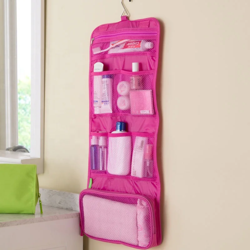 

Water Resistant Travel Toiletry Makeup Kit Organizer travel Hanging Hook Toiletry Bag, 3 colors