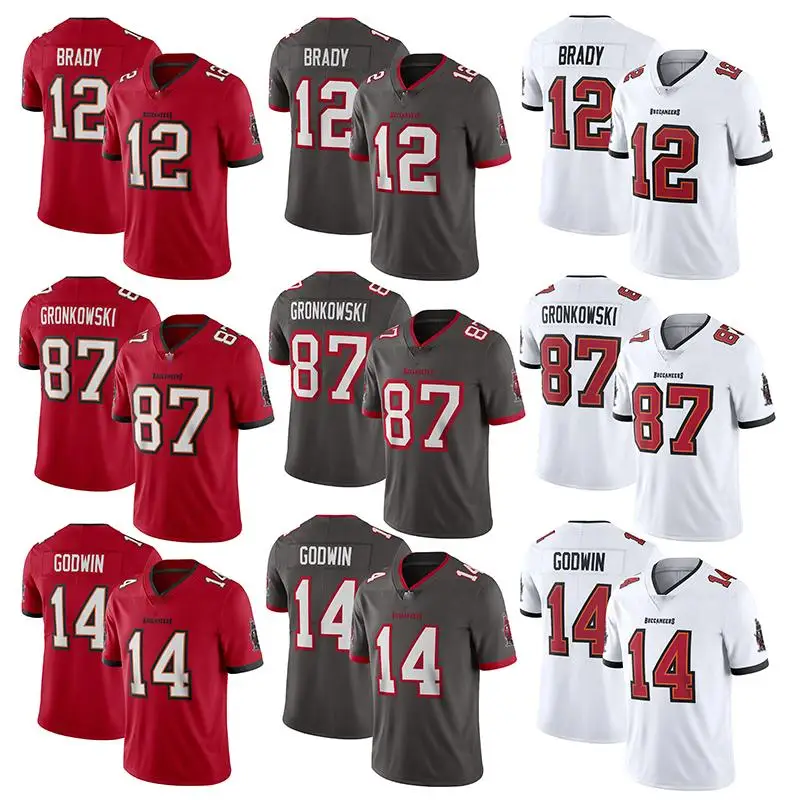 

Custom 2021 Red Brady 12 American Football Wear Nfl Generic Cotton Blank League Jersey American Football Uniform, Customized color