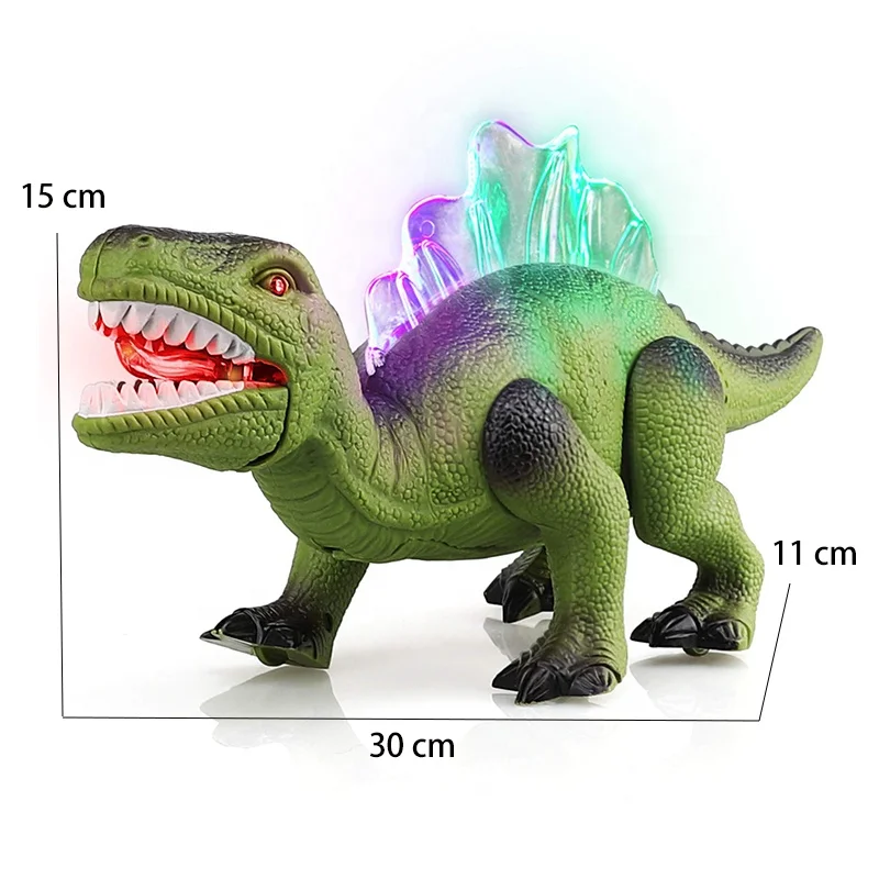 

(Only for US customers) TOY Life Green Plastic Sound Light Electric Toy Animals Dinosaurs Robot Walking Dinosaur Toy for Kids