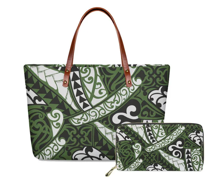 

Hawaiian Flowers Polynesian Traditional Tribal Print Handbags for Women Leather Bags Women Handbags Shoulder Fashion Tote Bags, Accept custom made