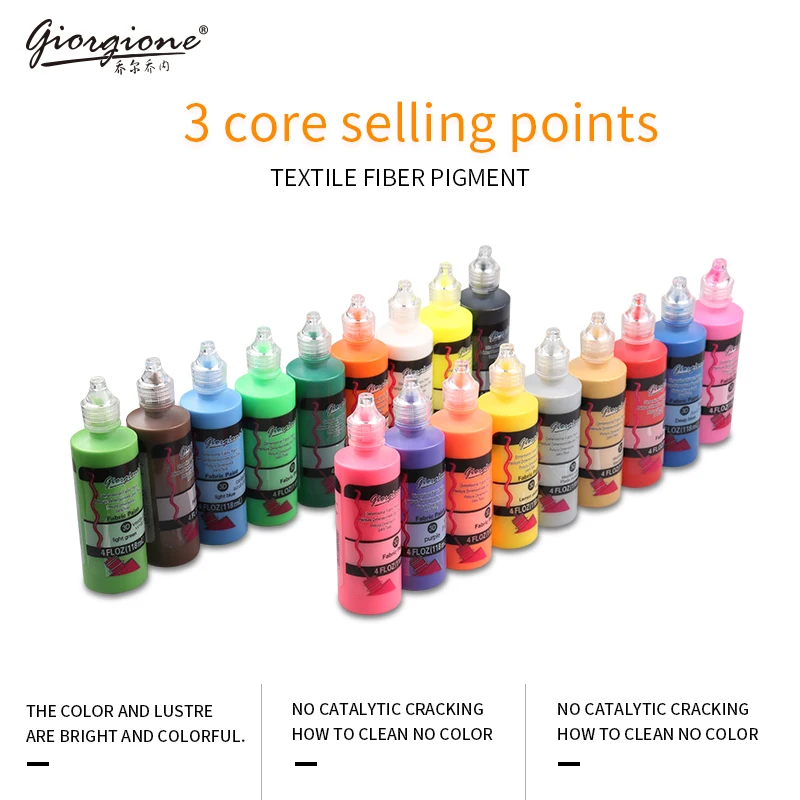 
Professinal Giorgione 118ml for 18colors 3D Fabric Paint Set For Artist Painting 