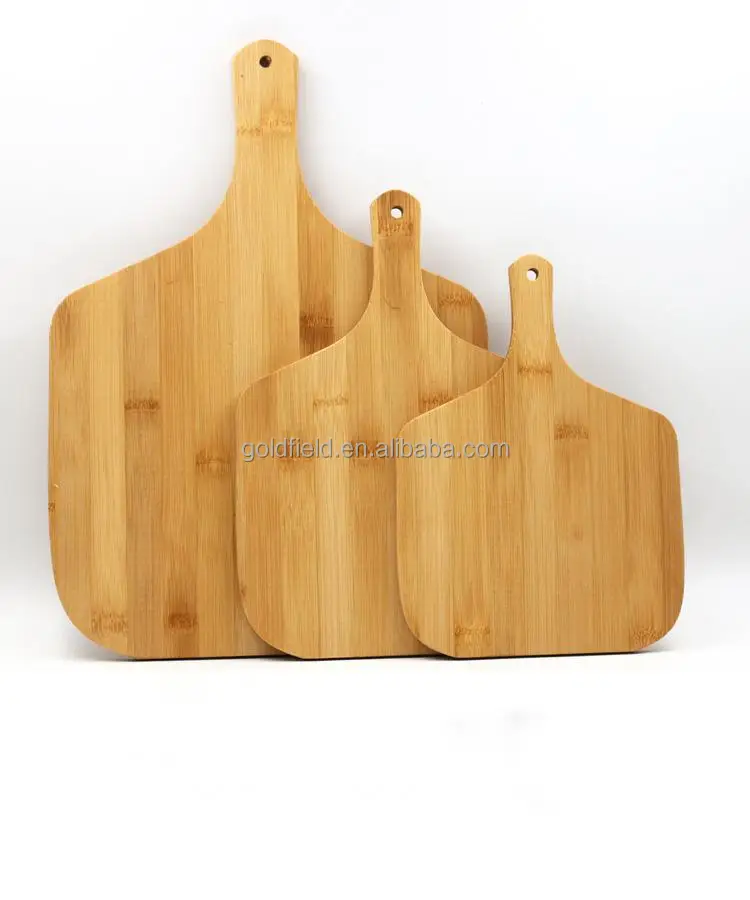 

Restaurant Home Serving Wood Pizza And Bread Fruit Plate With Handle Tray Cutting Board, Corbonized color