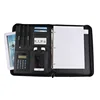 OEM wholesale office supplies executive zipper A4 size custom leather presentation folder portfolio file folder manufacturer