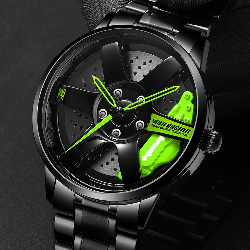 

Free Shipping NIBOSI Rim Hub Quartz Watch Men Custom Design Super Car Rim Hub Men Watch Stainless Steel Waterproof Creative