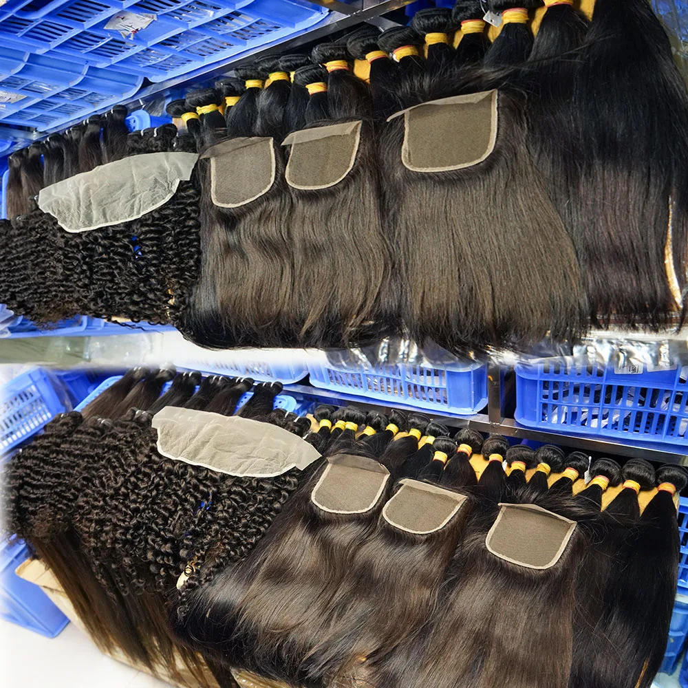 

12A 100% Raw Brazilian Human Hair Bundles With Hd Lace Frontal Closures Mink Cuticle Aligned Virgin Hair Weave Extension Vendors