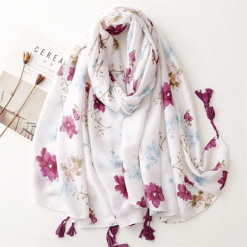 

Wholesale Horse Printed Scarf Soft Linen Cotton Rectangle Scarf Viscose Shawls Printed Head Scarf