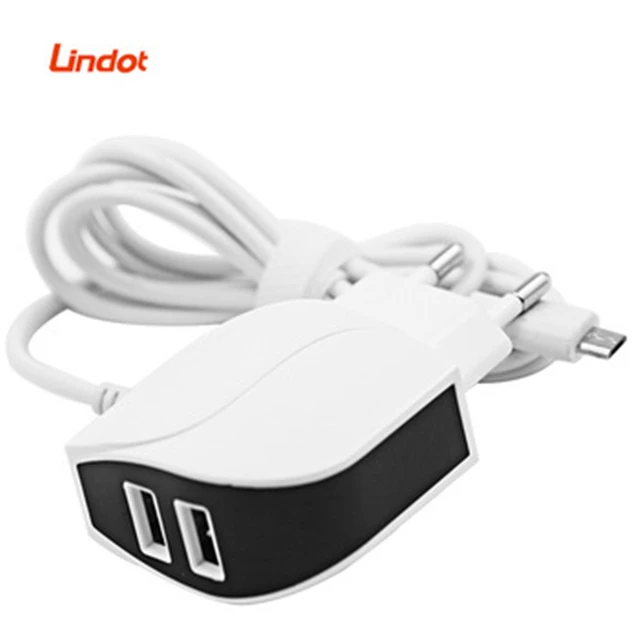 

Customized EU 2 Port Usb Home Quick Charger Adapters Mobile Cell Phone Travel Fast Charger With 1200mm Cable