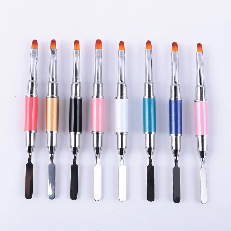 

Acrylic UV Gel Dual-Ended Polygel Brush Poly gel Picker and Nail Pusher Peeler Scraper Longer