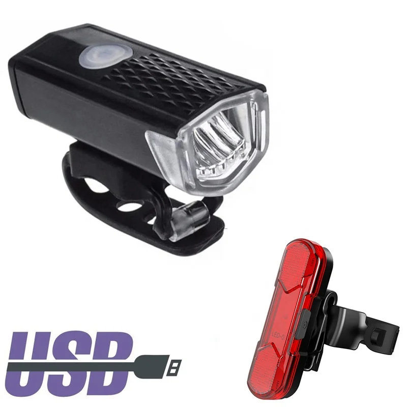 

USB Rechargeable Front Bike Light Lamp Bike Headlight Cycling Taillight Warning light LED Flashlight Bike Accessories, White
