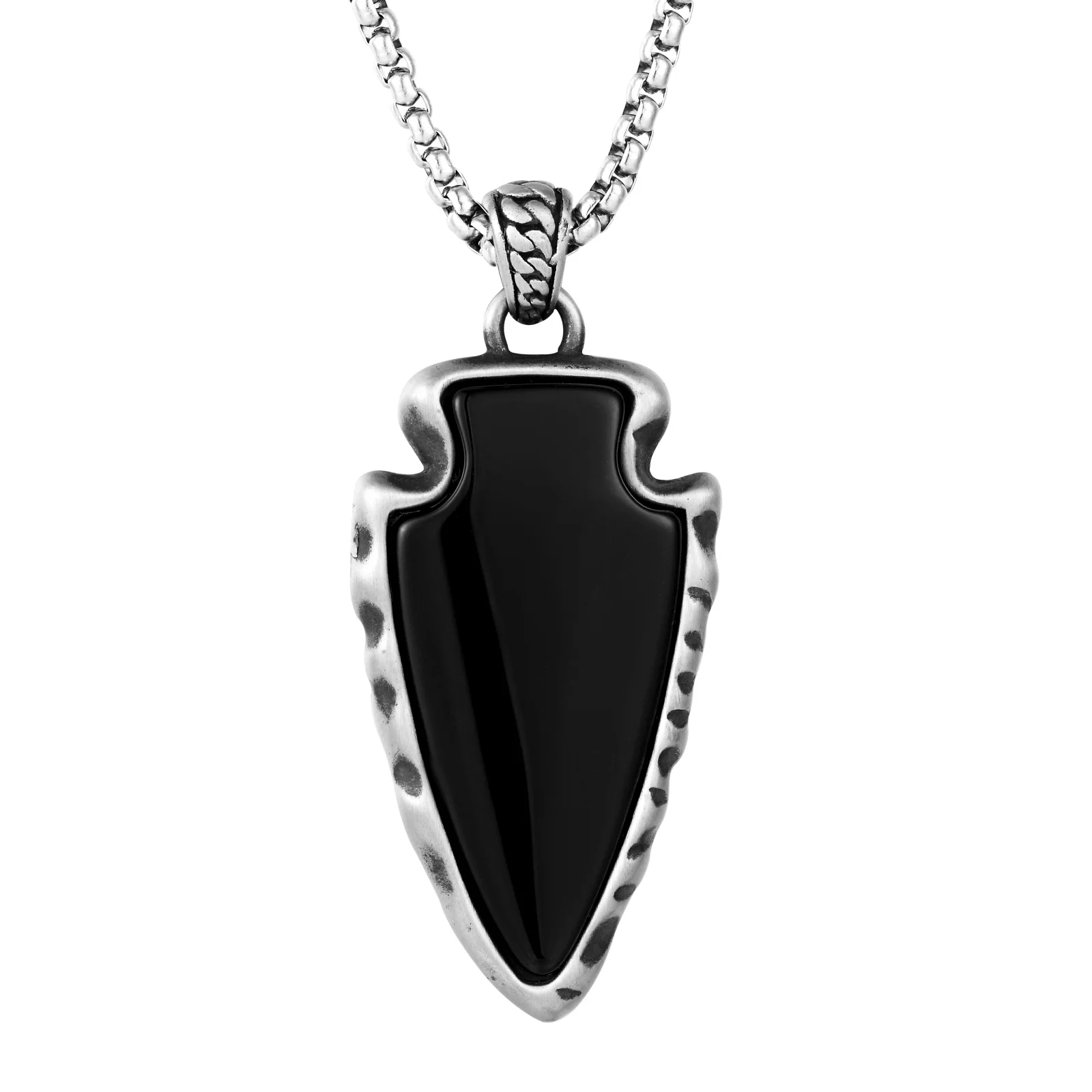 

316L Stainless Steel Jewelry Silver Pendant Gemstone Chram Necklace Pendant